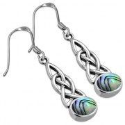 Abalone Celtic Knot Earrings - e379